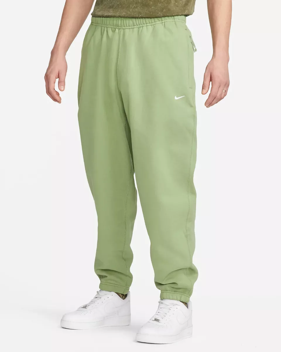 $100 Men's L Nike Solo Swoosh Fleece Sweatpants Pants Zip Pockets Jogger  DX1364