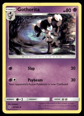 Gothorita 53/145 Pokemon Card Guardians Rising Uncommon 80 HP Lightly Played H30