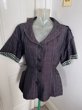 Louis Vuitton, Deep Purple Checked Lightweight Jacket Sz Fr36 - Uk8 Silk100%