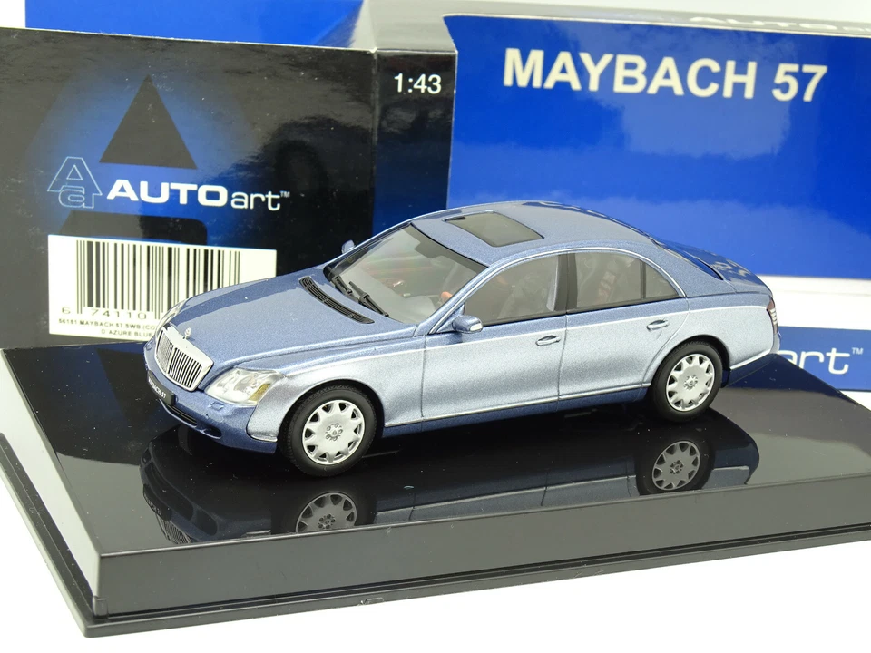 Auto Art 1/43 - Maybach 57 Bleue et grise - Photo 1/1