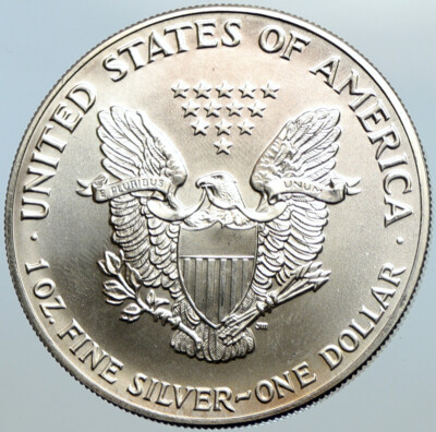 1991 UNITED STATES US Walking Liberty BALD EAGLE Silver Ounce