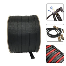 100FT Expandable Braided Wire Cable Sleeve Cord Protect Sleeving Management Lot