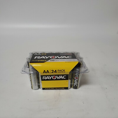 AA 24 RAYOVAC ULTRAPRO  Alkaline Batteries s - 24 Pack Made in USA 