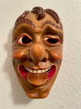 Holzmaske Larve Fastnacht Fasnet Konrad Wernet handgeschnitzt Lindenholz