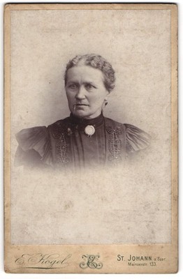 Photograph E. Kogel, St. Johann a. Saar, Mainzerstr. 133, Portrait of an Old  