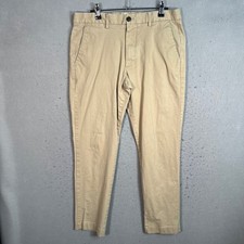 Gap Mens Size 32 x 30 Slim Fit Khaki Chino Pants Cotton Blend Beige