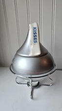 Hersey's Kisses Dessert Fondue Set Original Silver Kiss Chocolate Melting Pot