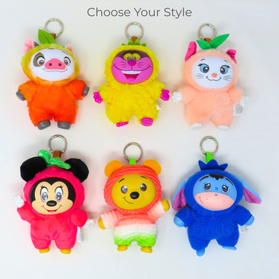 Happy Haul Disney Fresh Picked Plush Keychain Clip-On Vinyl Face YOU PICK
