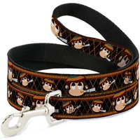 Dog Leash 6-FEET Multi Smoking Monkey Argyle Brown (Us Import)