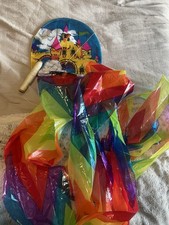 Vintage Dragon Tail Kite Spectra Star Magic Castle Rainbow 80  s 25 Ft.