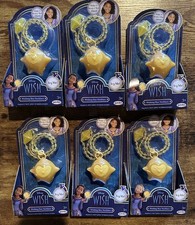 6 Pack Disney Wish Movie Wishing Star Necklace New 2023 Lights Up New Lot