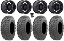 KMC Torx Bdlk 15  Wheels Bk +0mm 33  Mongrel SQ Tires Polaris RZR Turbo S/RS1