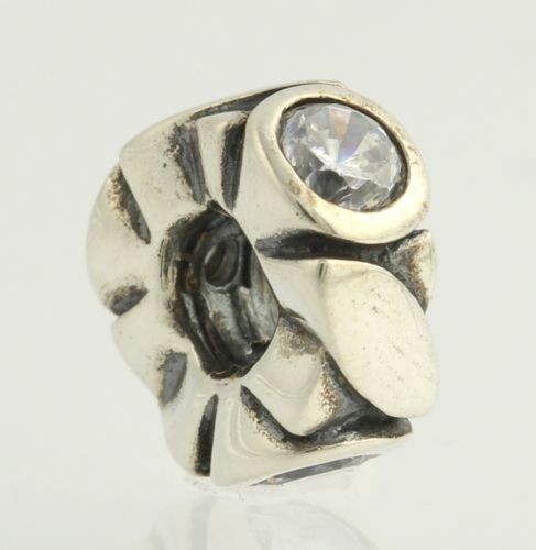 NEW Chamilia JA-50 Bead Charm - Sterling Silver Hugs & Kisses Cubic Zirconias