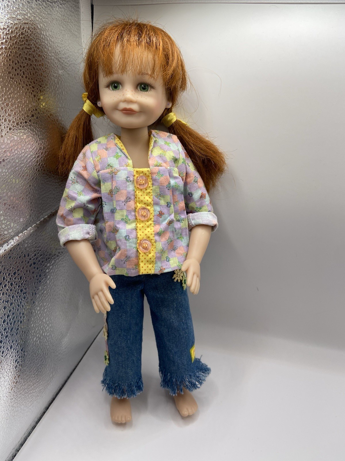 Faith and Friends True Blue Vinyl Doll Robin Woods 13" Red hair (No Box)