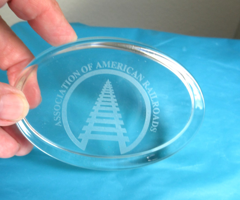 Association of American Railroads Paperweight Crystal