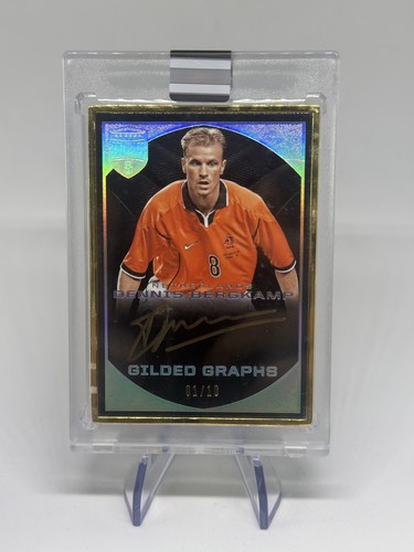 2018 Panini Dennis Bergkamp Gilded Graphs auto eminence Soccer Netherlands /10