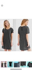 Urban Outfitters BDG Linen T-Shirt Charcoal Dress XS WOMENS Jersey Mini Relaxed