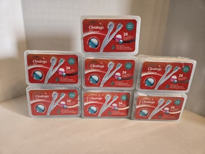 7 DISPOSABLE TOOTHBRUSHES WITH CLEANING BEADS 24ct exp 05/25 NEW X 7 PACKS