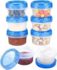 8 Pack Small Food Storage Containers Leakproof Dressing Sauce Cups