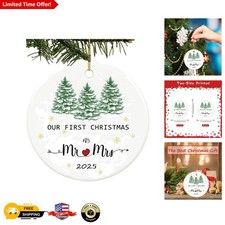 Elegant First Christmas Married Ornament 2025   Perfect Keepsake for Couples