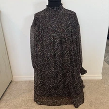 Terra & Sky Peasant Tiered Mini Floral Dress Whimsigoth Cottagecore 0X 14W