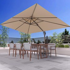 10' X 13' Outdoor Patio Umbrella Large Rectangle Cantilever Umbrella Heavy Duty