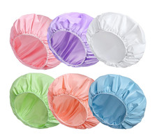 6 gorros de ducha impermeables reutilizables para mujer, doble cara
