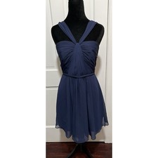 Navy Blue Formal Bridesmaid Homecoming Prom Short Dress Size 6