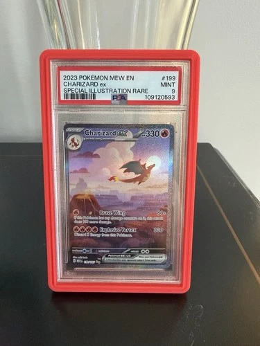 2023 POKEMON MEW EN-151 SPECIAL ILLUSTRATION RARE #199 CHARIZARD EX PSA 9
