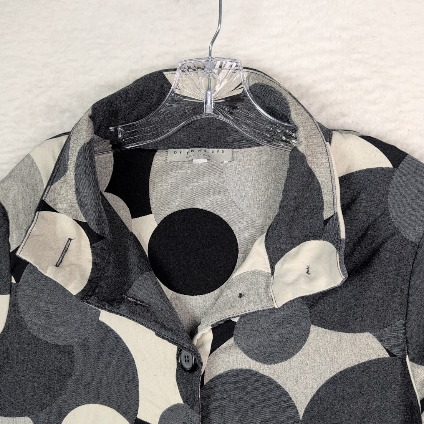 Bryn Walker Oversized Tunic Button Down polka dot… - image 2