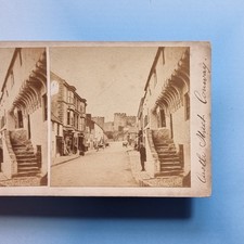 Conwy Wales Stereoview 3D C1860 Real Photo Castle Street Victorian View