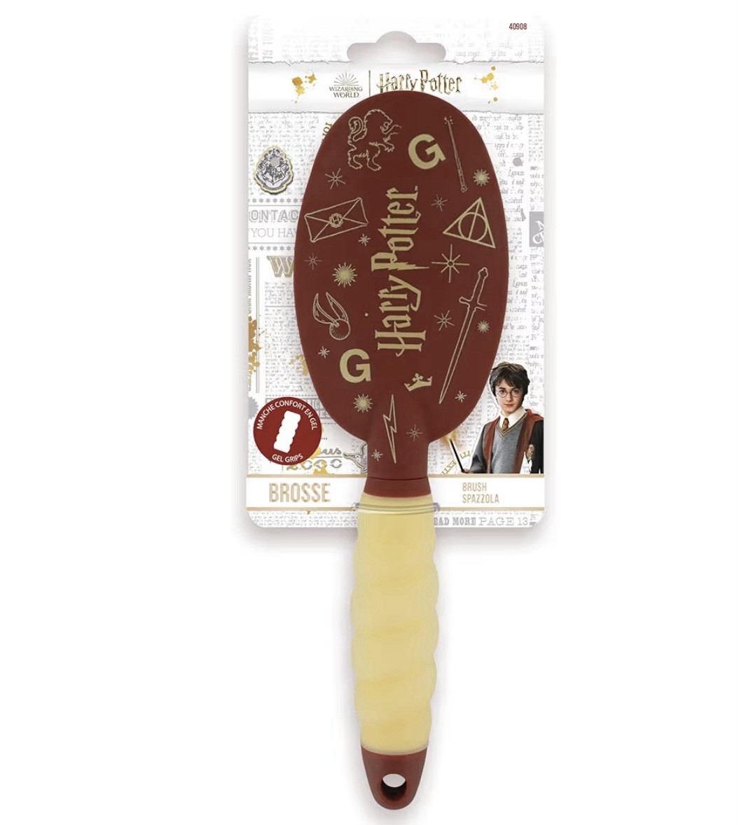 Brosse démêlante 3D Harry Potter pour la routine du matin des enfants aux cheveux bouclés