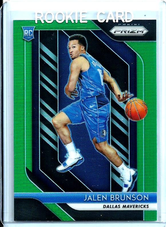 JALEN BRUNSON 2018-19 PANINI PRIZM GREEN ROOKIE # 250 *ROOKIE* NY KNICKS