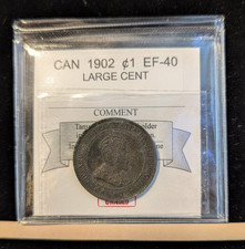 1902  Coin Mart Graded Canadian, Large ¢1 Cent**EF-40**