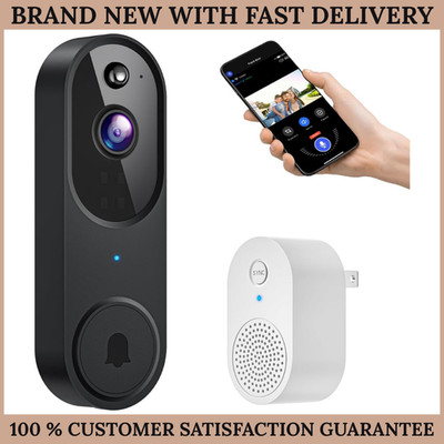 Timbre De Puerta WiFi Para Casa Inalambrico 1080P Con Camara Y Vision Nocturna