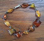 Bracelet en Ambre de la Baltique et  argent 925