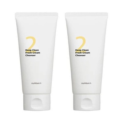 Numbuzin No.2 Deep Clean Fresh Cream Cleanser Double Set (120mL+120mL)  K-beauty