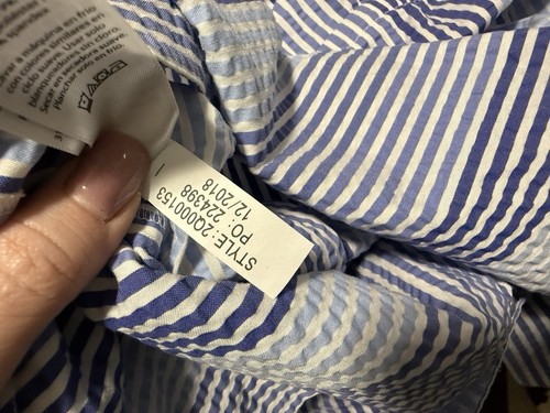 Vineyard Vines Blue White Striped Seersucker Romper XL cotton blend - Picture 4 of 8