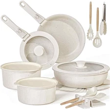 20PCS Pots & Pans Set Detachable Handle Ceramic Cookware Ollas Sartenes Ceramica