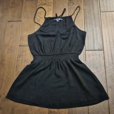 Forever 21 Black Mini Dress Womens Medium Sleeveless Skater Casual