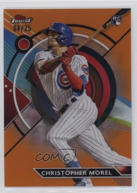 2023 Topps Finest Orange Refractor /25 Christopher Morel #46 Rookie RC