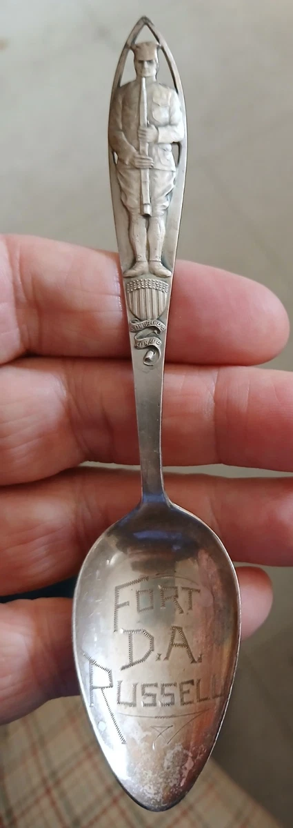 ヴィンテージ 記念スプーン 英米国旗 エナメル ホールマーク Sterling 25+ 1900-1940 Antique US Sterling Silver Souvenir Spoons for sale