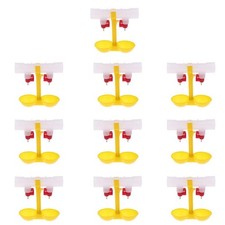 10x Double Feeder Drinker Chicken Drinking Cup Chickens Hens Ducks