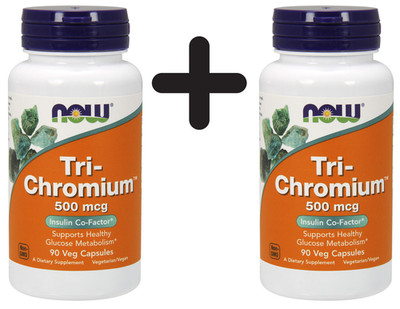 2 x NOW Foods Tri-Chromium, 500mcg - 90 vcaps (116,61 EUR/kg)