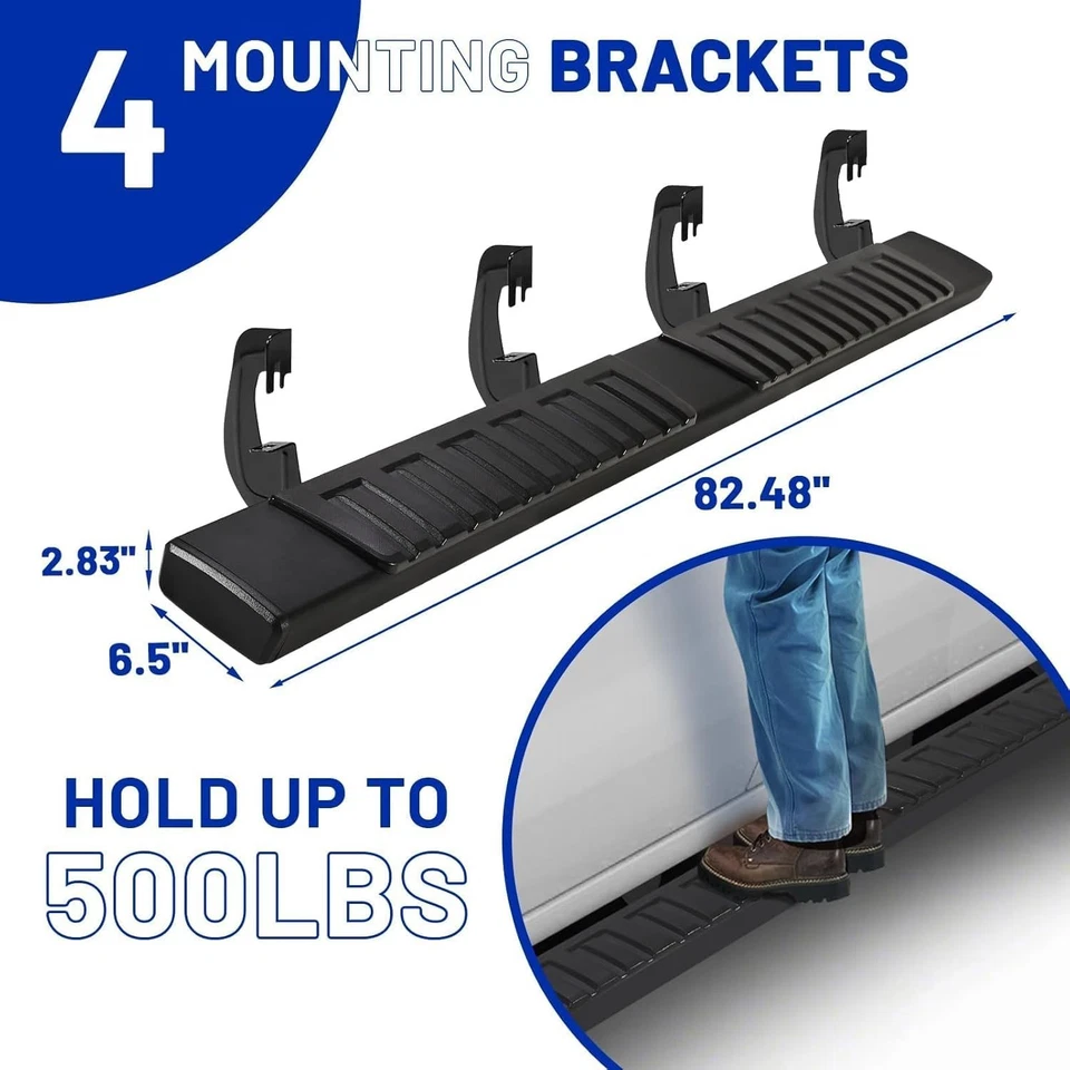 07-18 Chevy Silverado GMC Sierra 6.5" estriberas par 82" 500lb doble cabina gasolina Foto 2 de 4