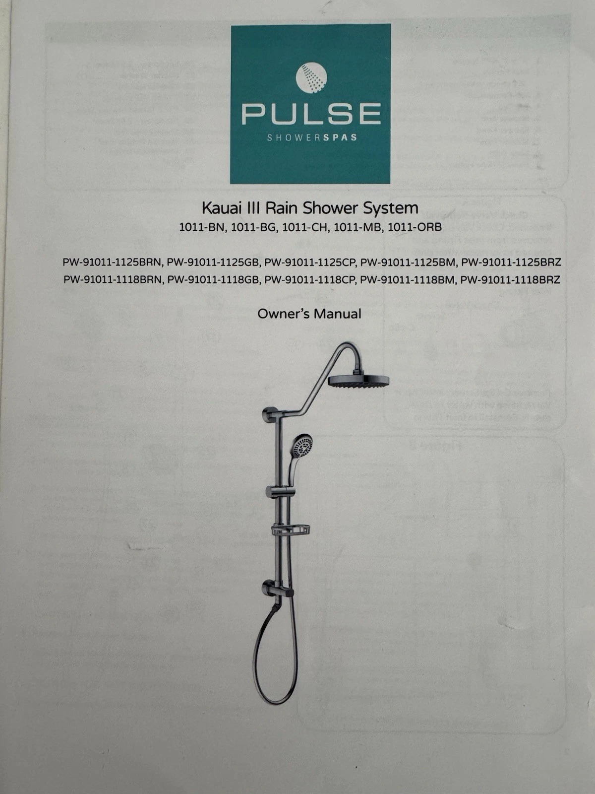 Pulse 1011-MB-1.8GPM Kauai III 1.8 GPM Rain Shower Head Matte Black