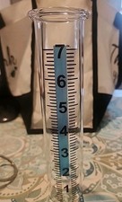 7" Capacity Glass Rain Gauge Replacement Tube for Outdoors Yard 1 Pcs