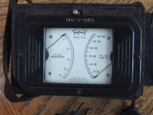 TRIPLET Model 2006 Appliance Tester With Original Leather Case