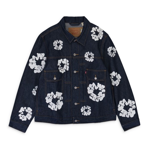 NWT DENIM TEARS Denim 2 All Over Wreath Jacket Size XXL