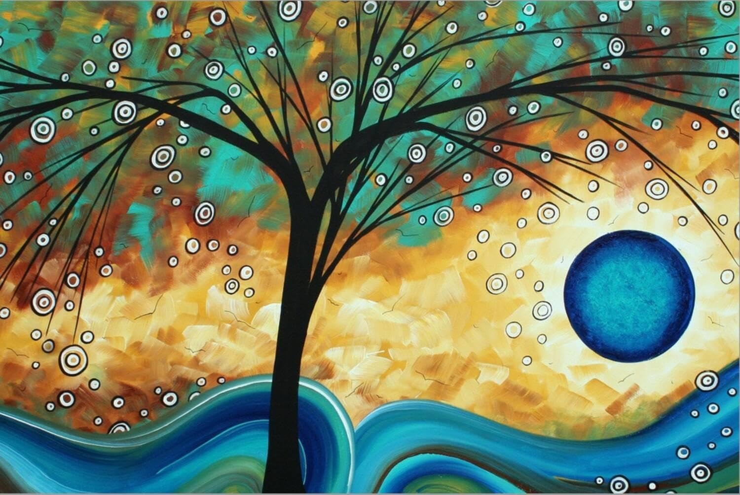 Stretched Canvas Print Summer Blooms by Megan Aroon Duncanson, 36" x 24"